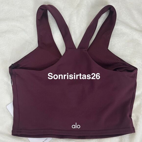 Alo Yoga Real Bra Tank - Burgundy Small Sold Out - Picture 6 of 10